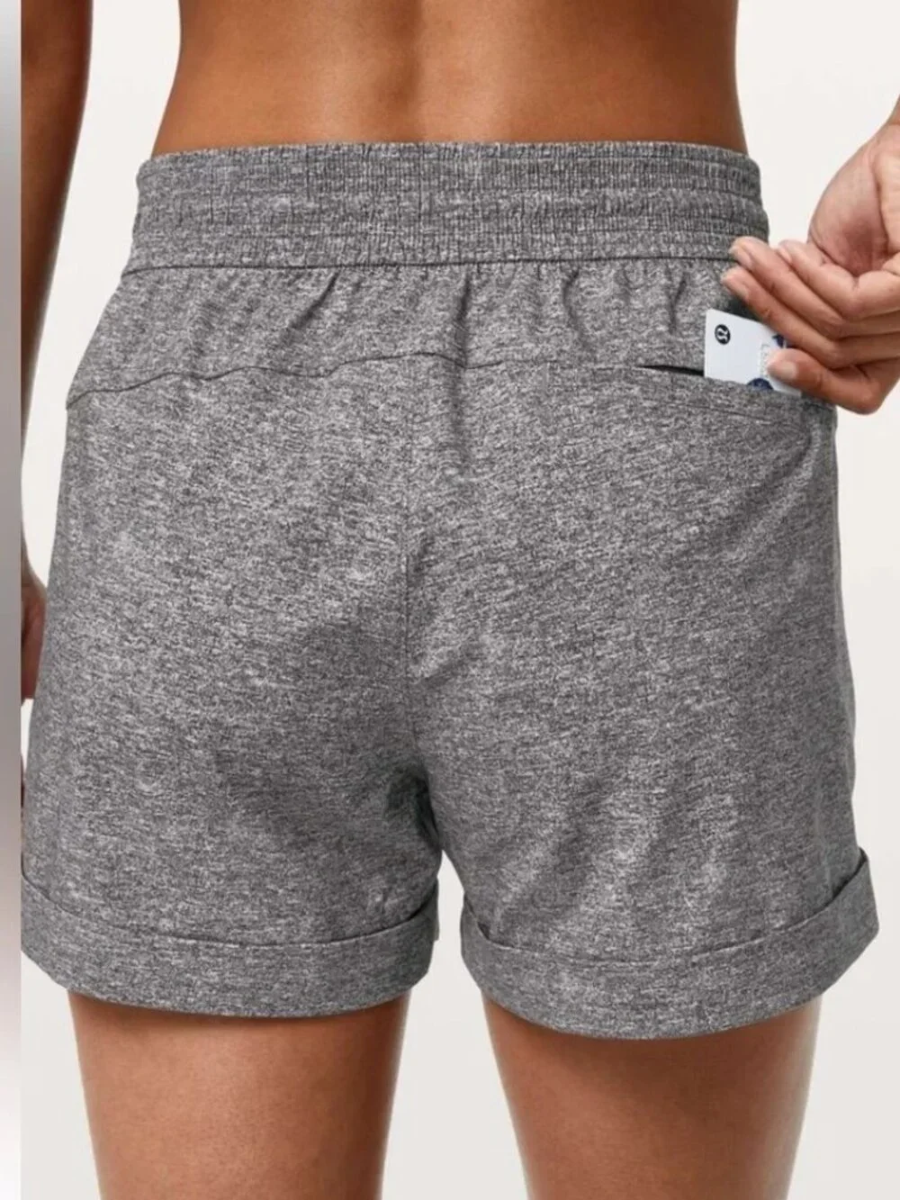 Lululemon Athletica Spring Break Away Short Heather Lux Multi Black - Size 8 - Picture 3 of 7